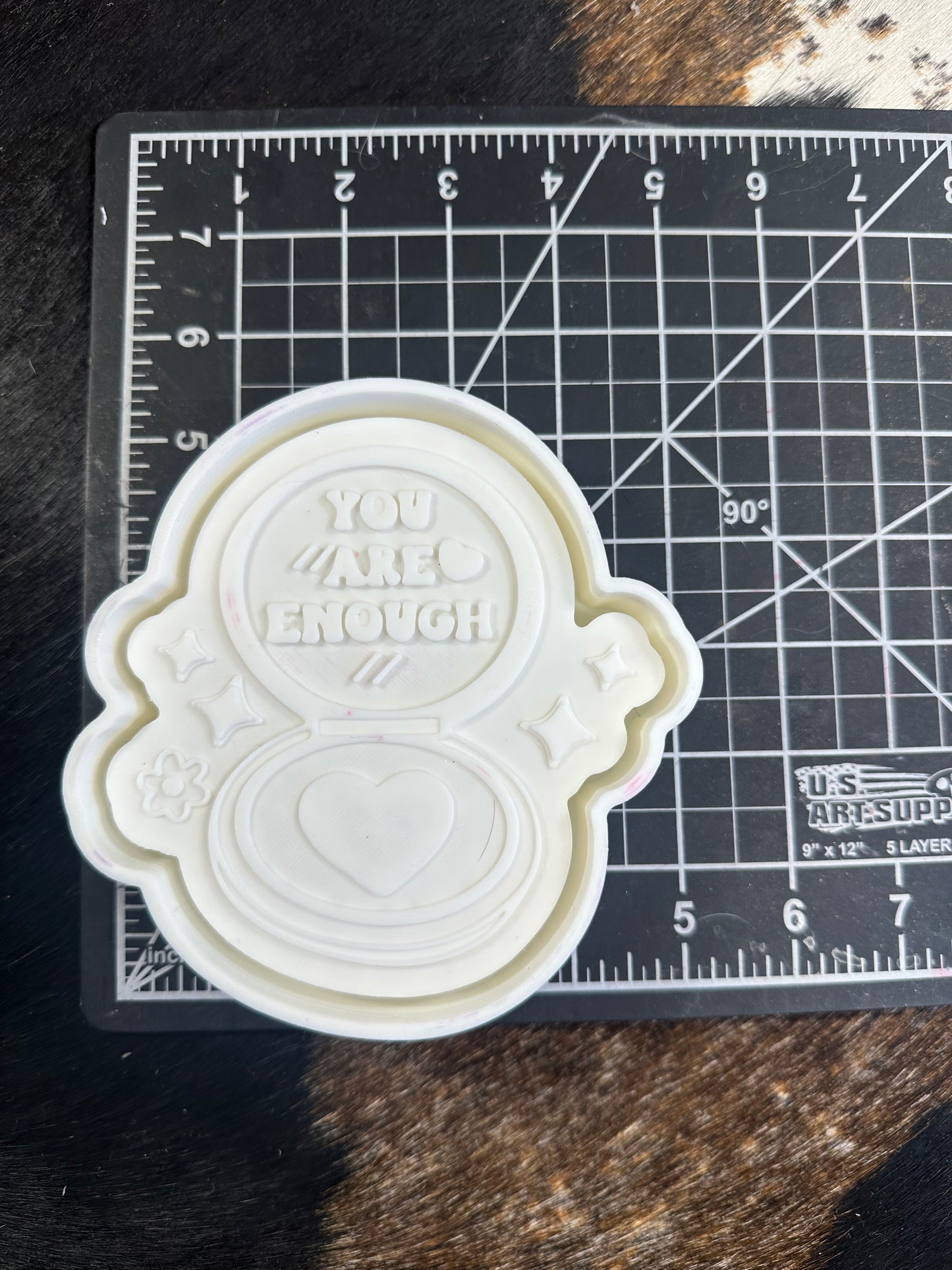You Are Enough Compact Mirror Silicone Freshie Mold