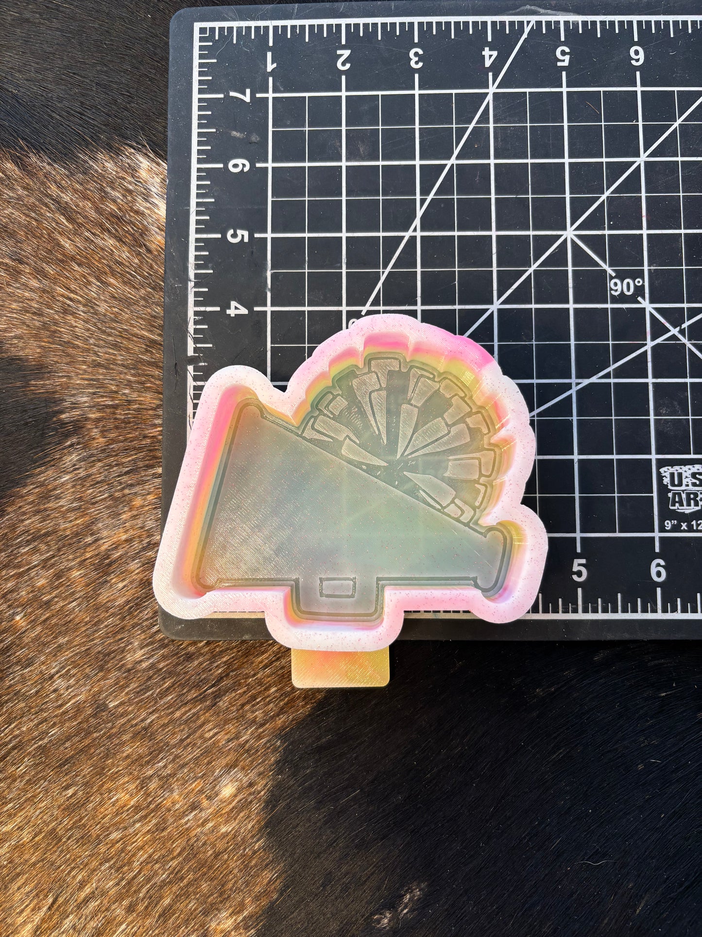 Megaphone with Pom Silicone Mold