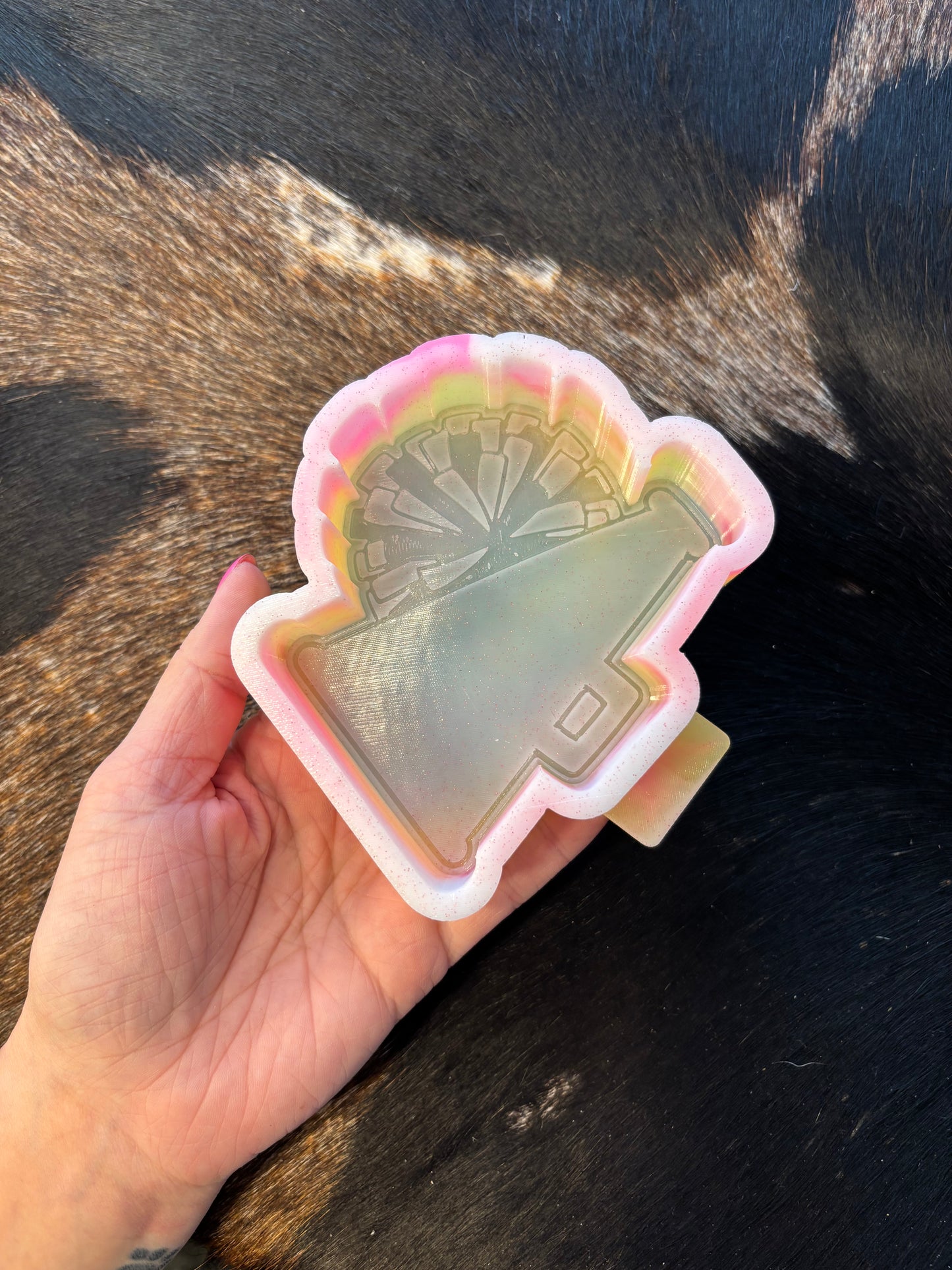 Megaphone with Pom Silicone Mold