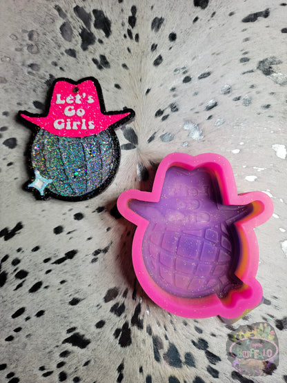 Let's Go Girls Disco Cowboy Hat Silicone Freshie Mold