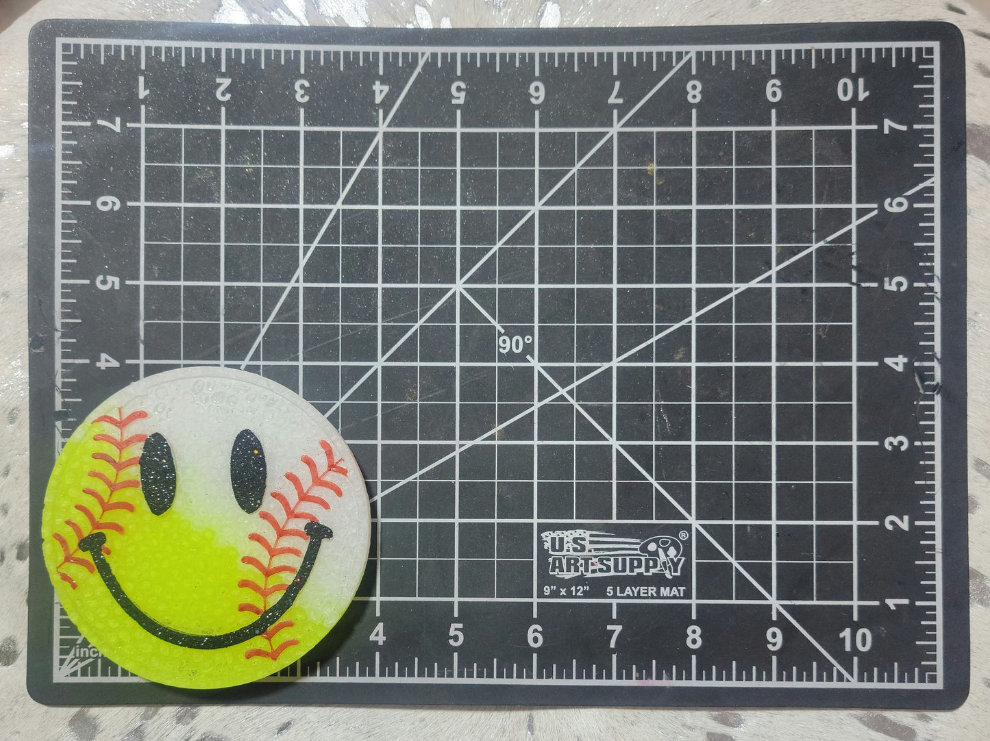 Smiley Baseball Silicone Freshie Mold