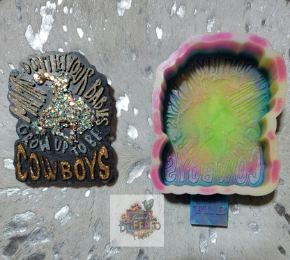 Don't Let Your Babies Grow Up To Be Cowboys Silicone Freshie Mold