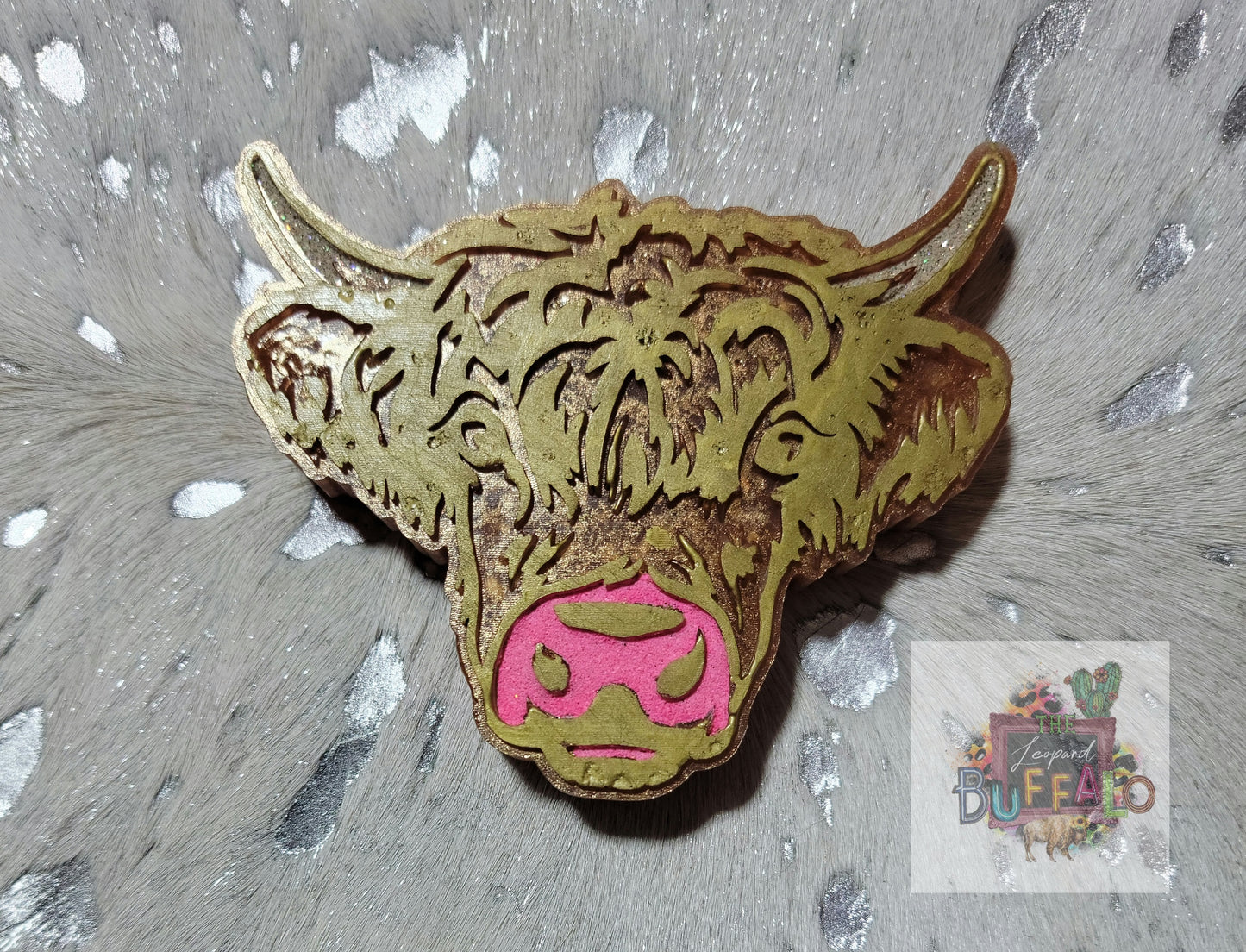 Highland Cow Face Silicone Freshie Mold