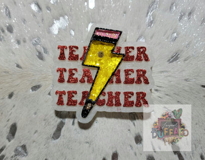 Teacher Pencil Bolt Silicone Freshie Mold