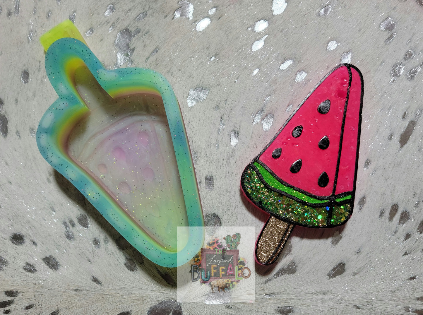 Watermelon Popsicle Silicone Freshie Mold