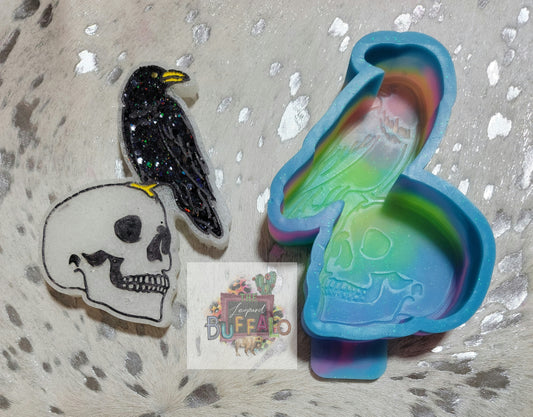 Crow Skull Silicone Freshie Mold