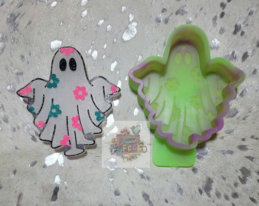 Floral Ghost Silicone Freshie Mold