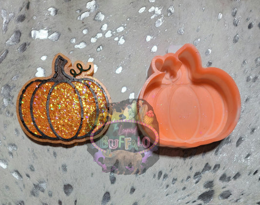 Lined Pumpkin Silicone Freshie Mold