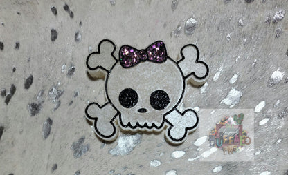 Girl Skull & Crossbones Silicone Freshie Mold