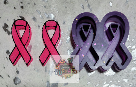 Awareness Ribbon Double Vent Silicone Freshie Mold