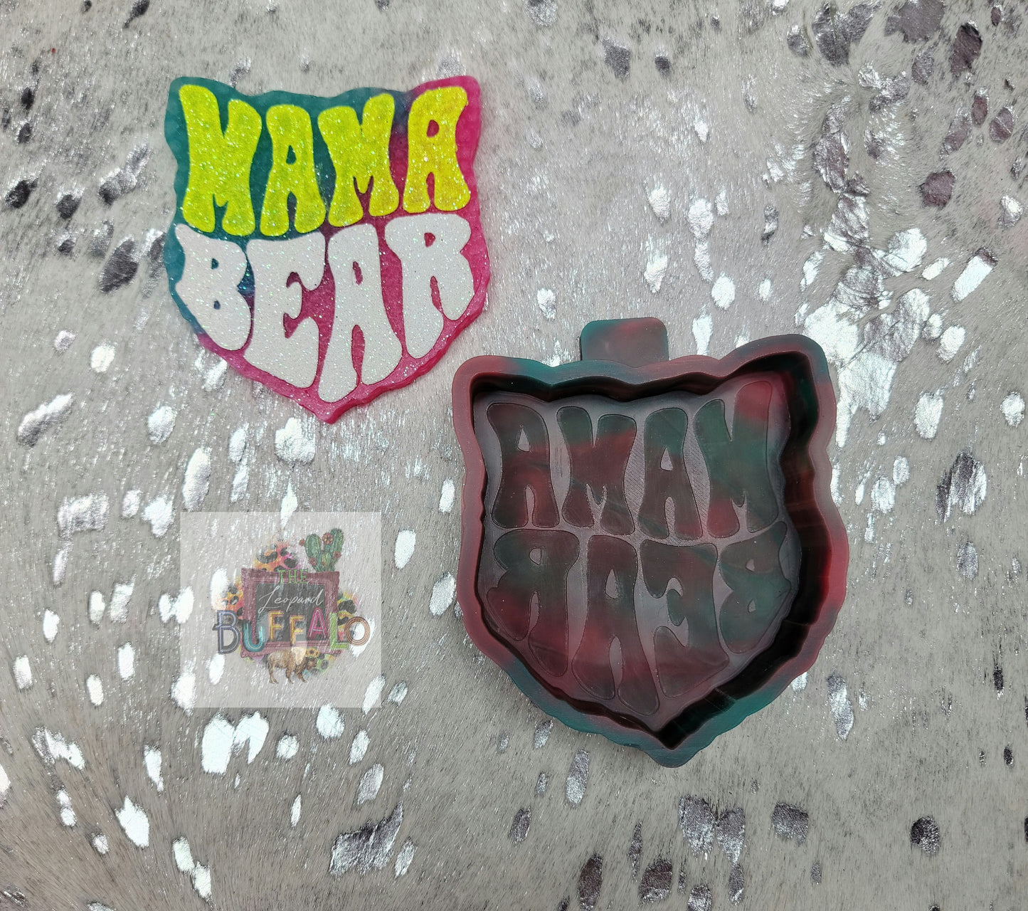 MaMa Bear Letters Silicone Freshie Mold