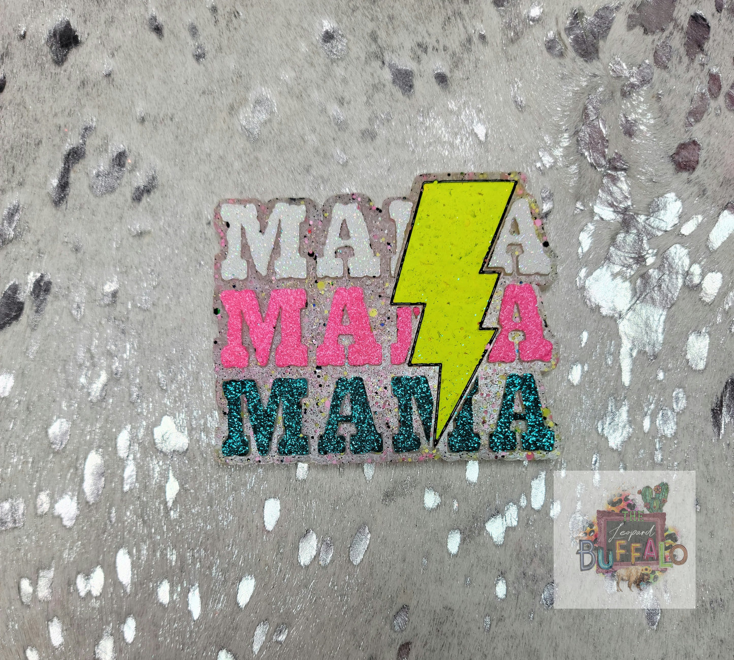 MaMa MaMa MaMa Lightning Bolt Square Silicone Freshie Mold