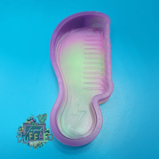 Comb Lightning Bolt Silicone Freshie Mold