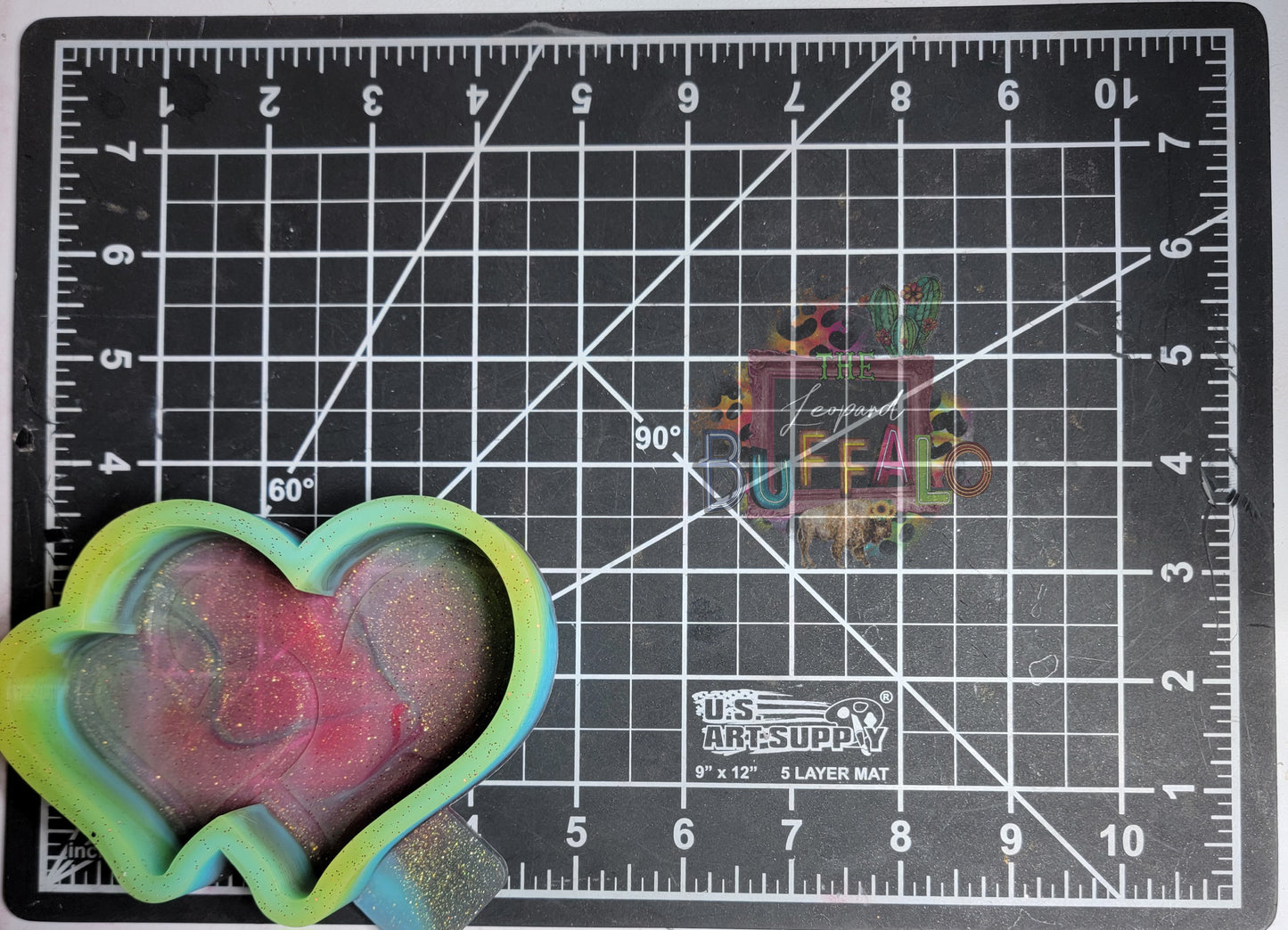 Double Heart Silicone Freshie Mold