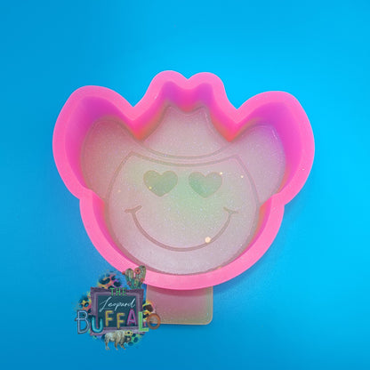 Heart Eye Cowboy Hat Smiley Silicone Freshie Mold