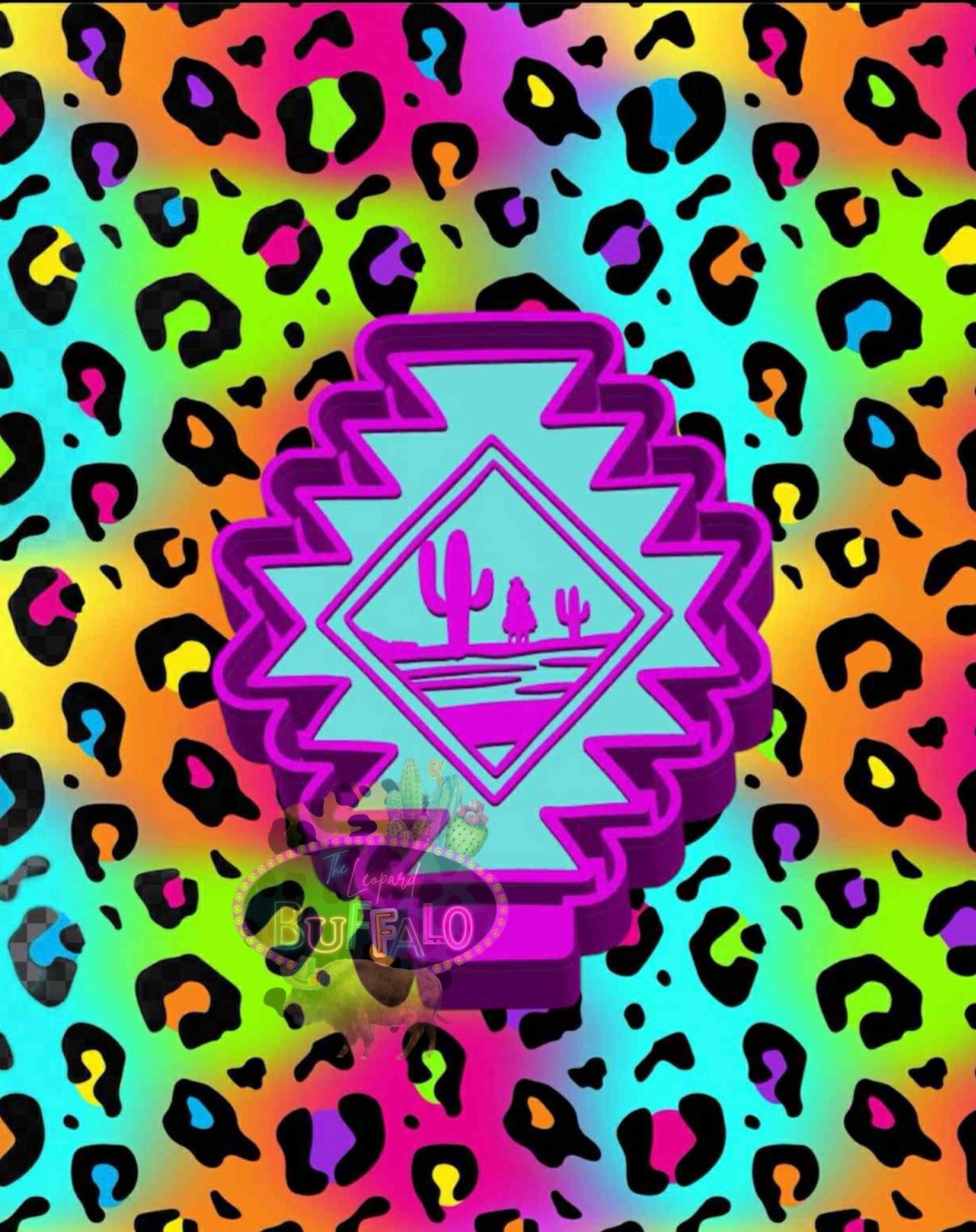 Aztec with Sunset Silicone Freshie Mold