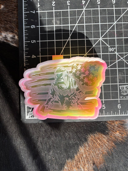 Welder Flag Silicone Freshie Mold