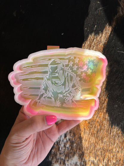 Welder Flag Silicone Freshie Mold
