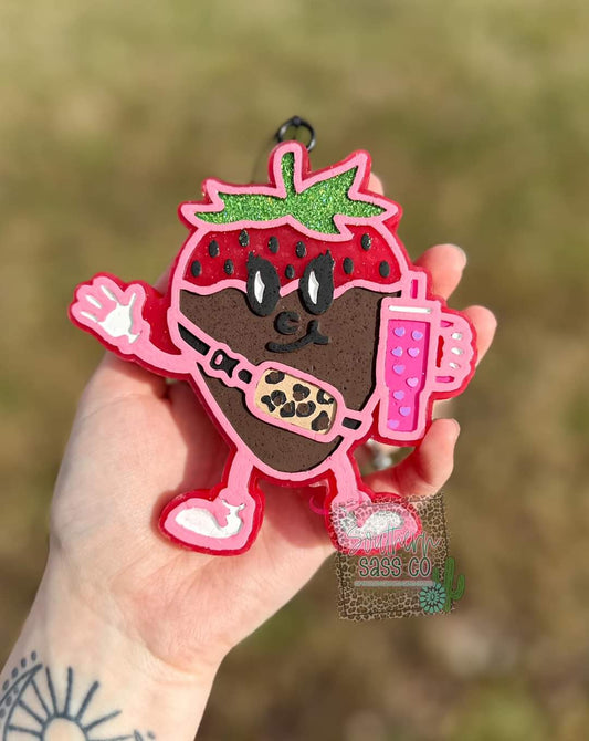 Boujee Strawberry Silicone Freshie Mold