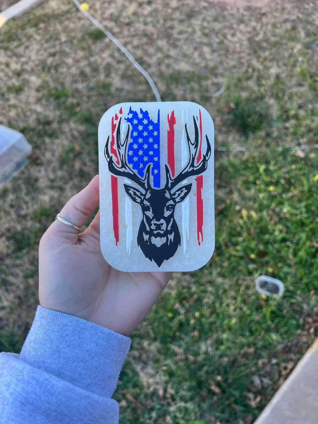 Deer Flag Silicone Freshie Mold