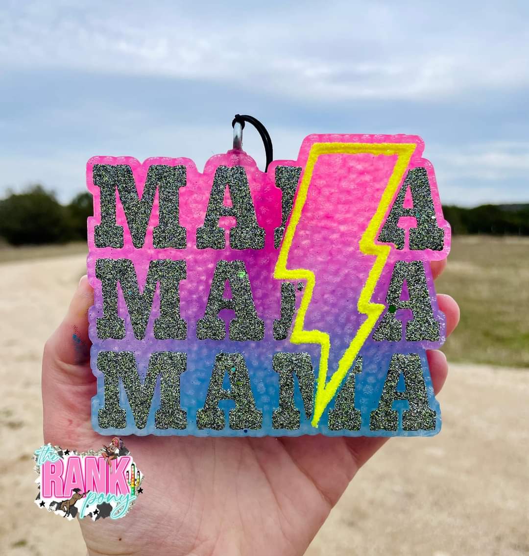 MaMa MaMa MaMa Lightning Bolt Square Silicone Freshie Mold