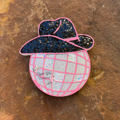 Disco Cowboy Hat Silicone Freshie Mold