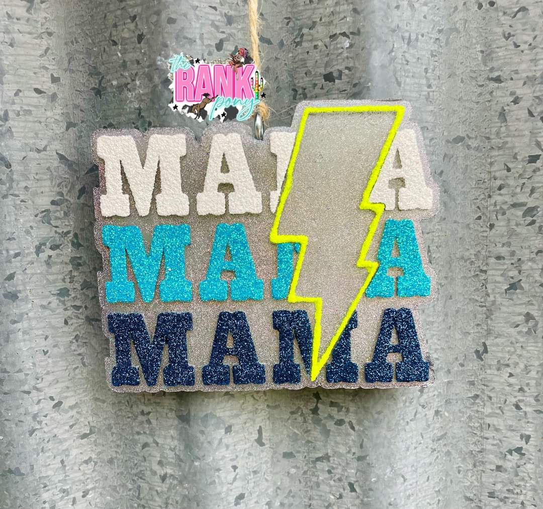 MaMa MaMa MaMa Lightning Bolt Square Silicone Freshie Mold