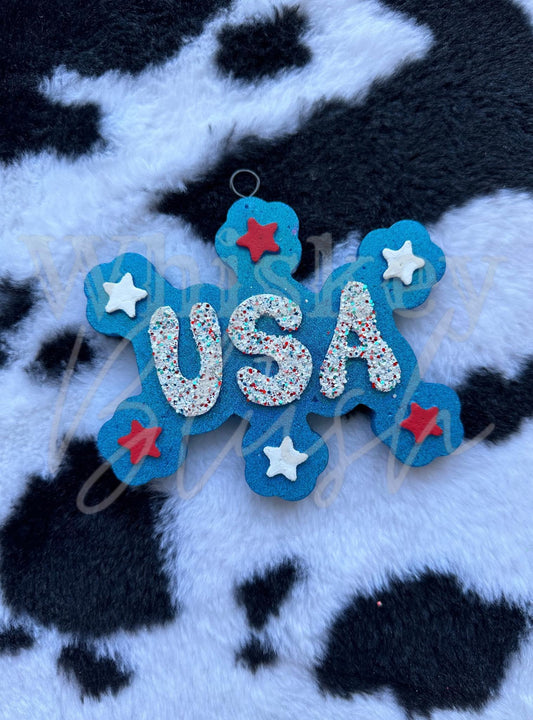 USA With Stars Silicone Freshie Mold