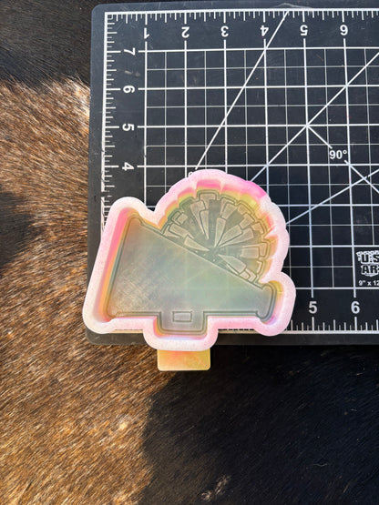 Megaphone with Pom Silicone Mold