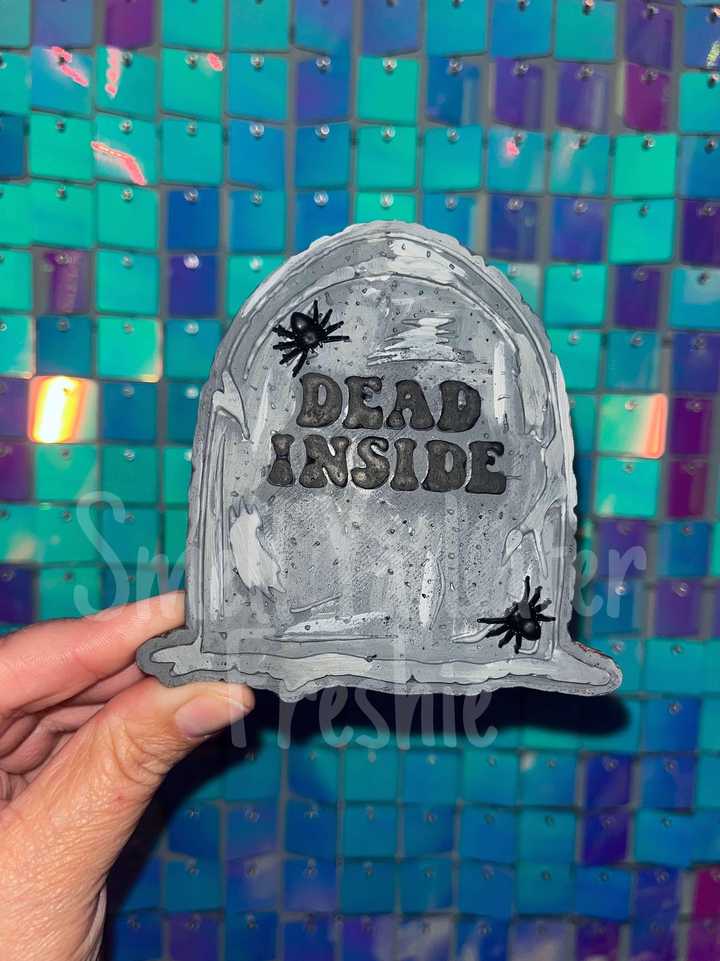 Dead Inside Grave Stone Silicone Freshie Mold