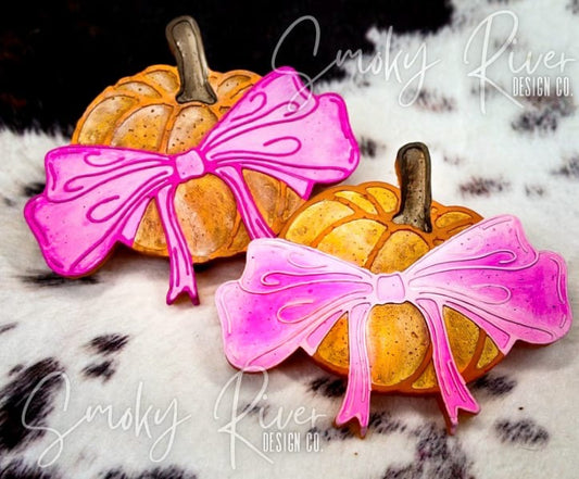 Pumpkin with a bow Silicone Freshie Mold