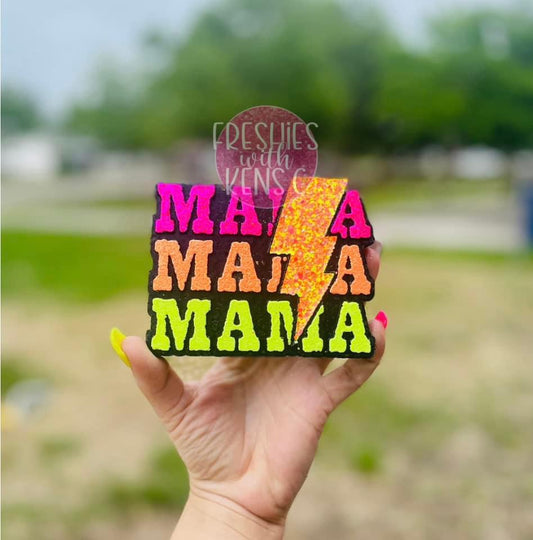 MaMa MaMa MaMa Lightning Bolt Square Silicone Freshie Mold