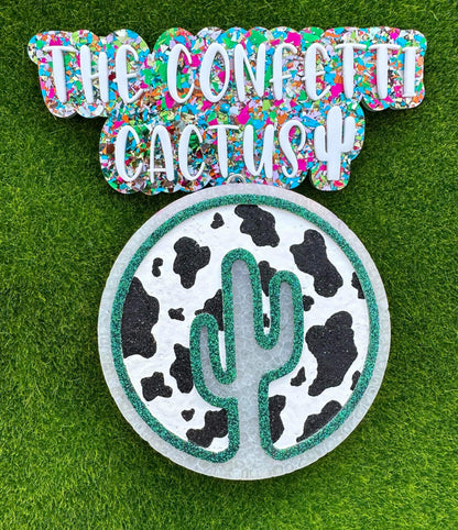 Neon Cactus Circle Silicone Freshie Mold