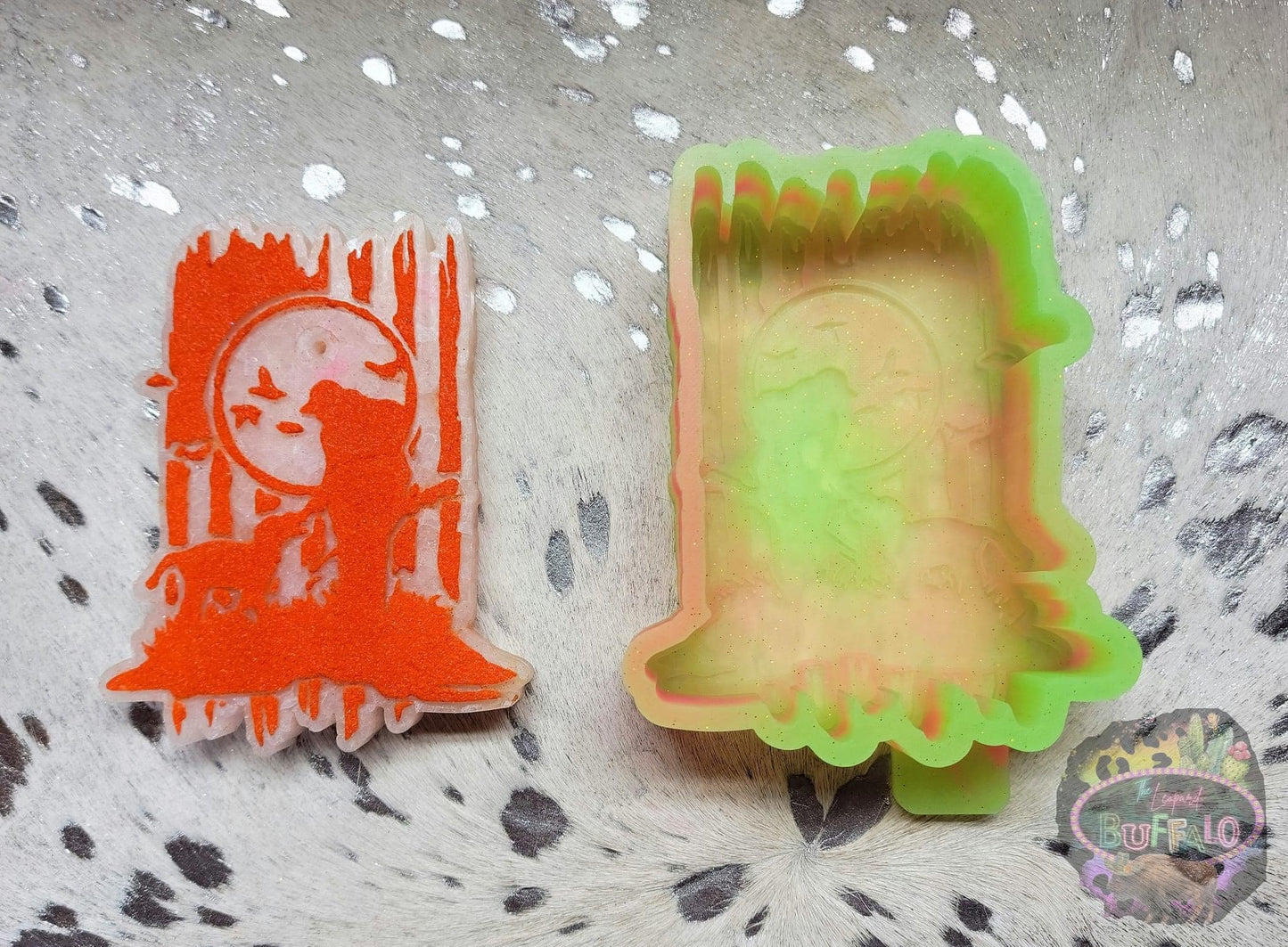 Hunter With Dog Flag Silicone Freshie Mold