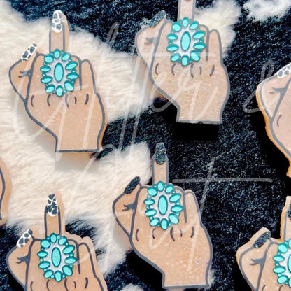 Western Middle Finger Silicone Freshie Mold