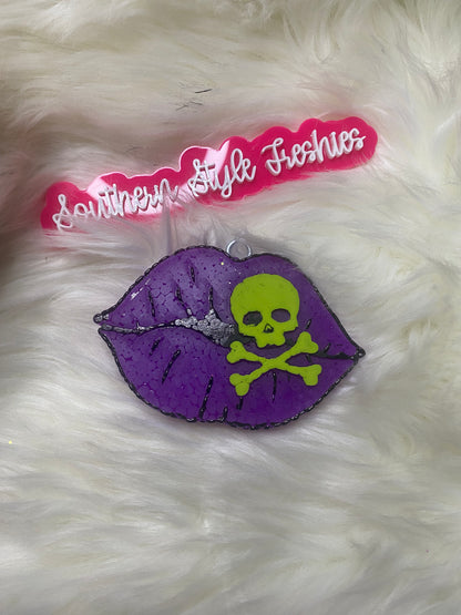 Crossbones Lips Silicone Freshie Mold