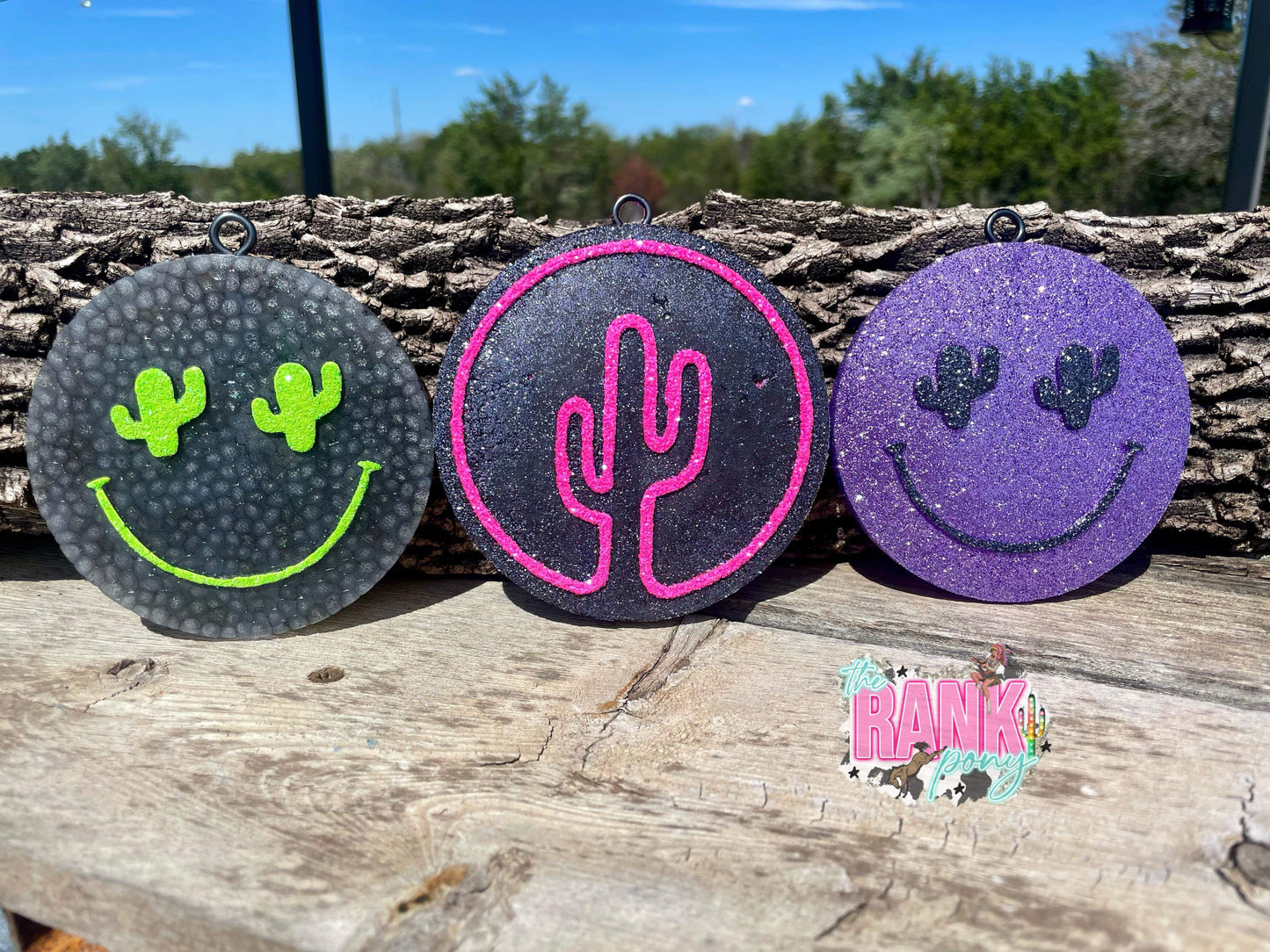 Neon Cactus Circle Silicone Freshie Mold