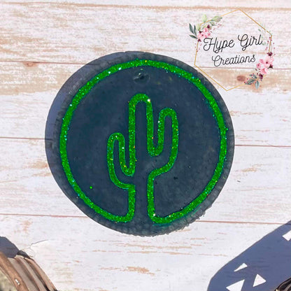 Neon Cactus Circle Silicone Freshie Mold