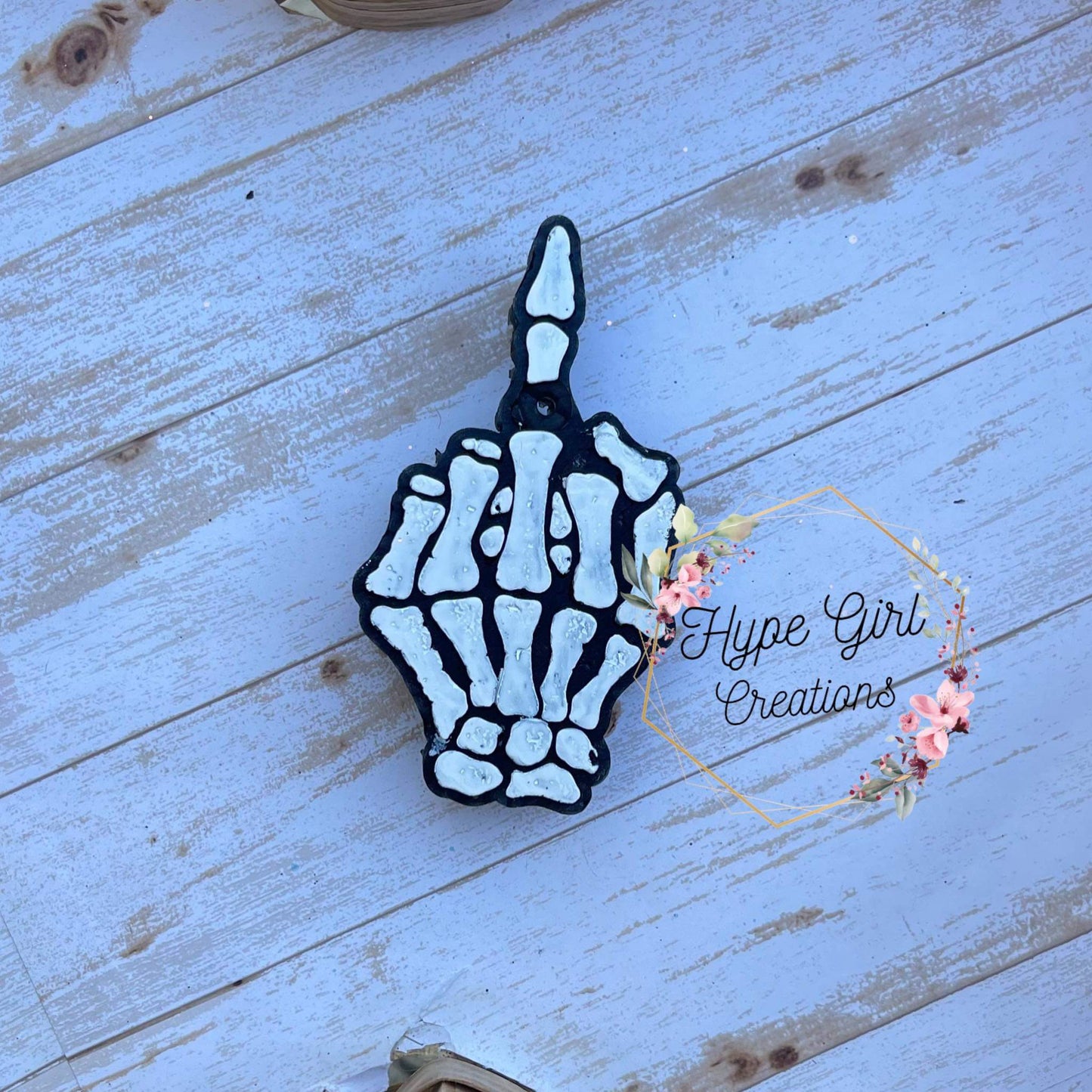 Skeleton Middle Finger Silicone Freshie Mold