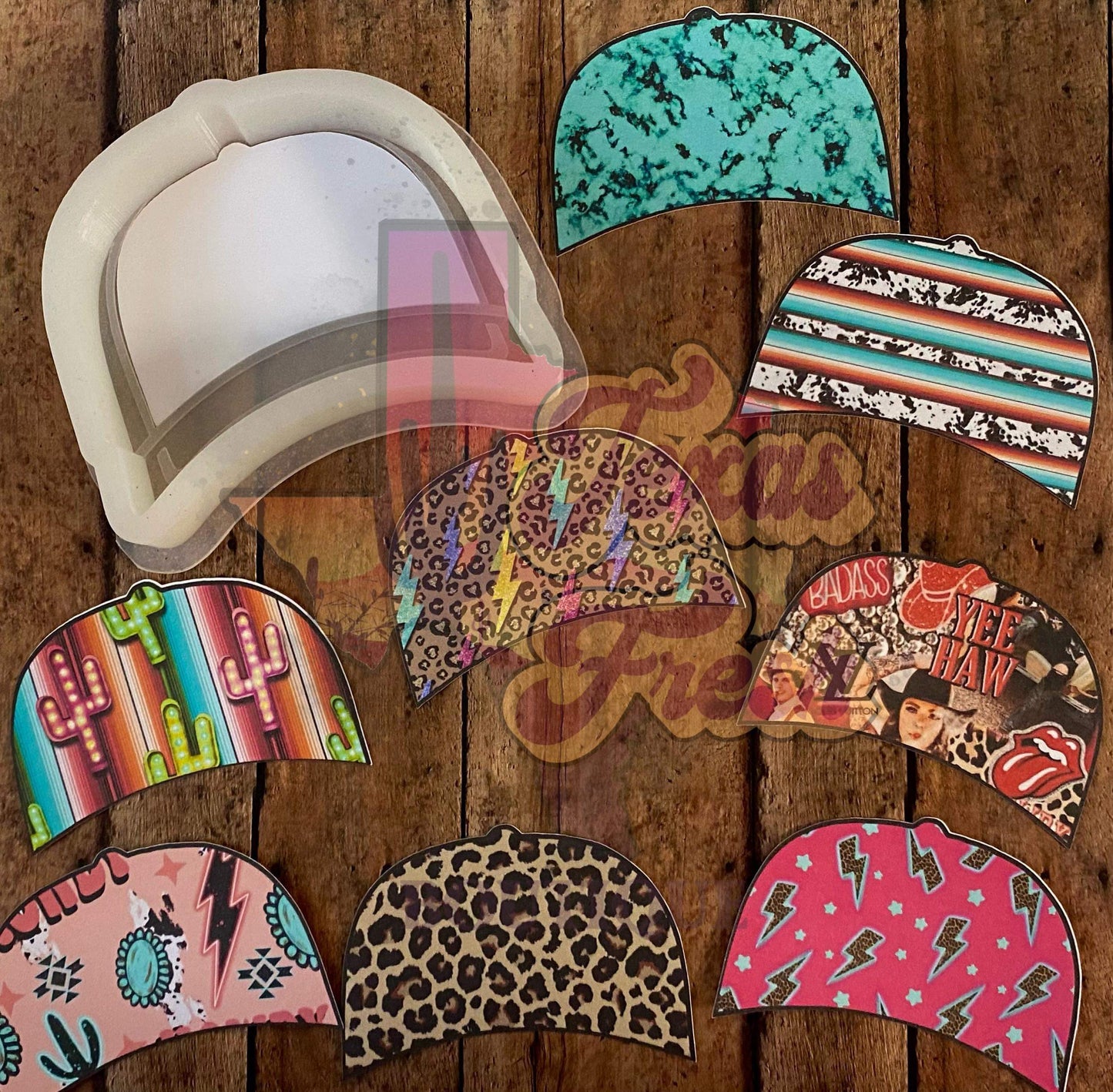 Crimson Candle ball cap cardstock grab bag