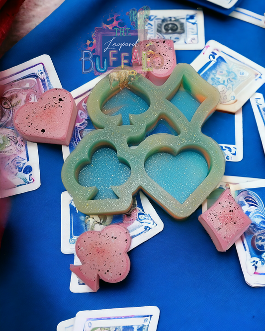 Spade Diamond Club Heart Silicone Snap Wax Bar Mold