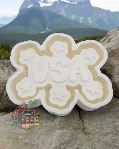 USA With Stars Silicone Freshie Mold