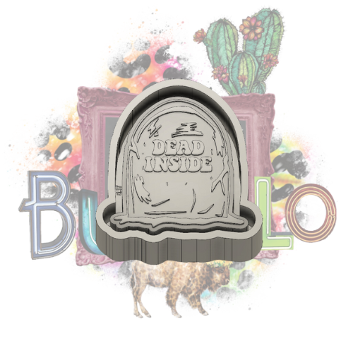 Dead Inside Grave Stone Silicone Freshie Mold