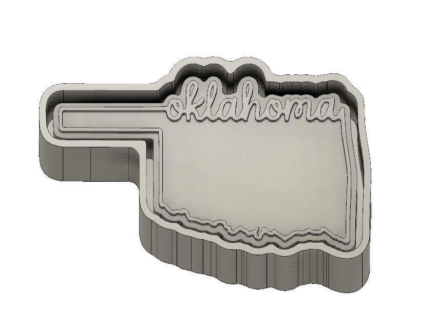 Cursive Oklahoma Silicone Freshie Mold