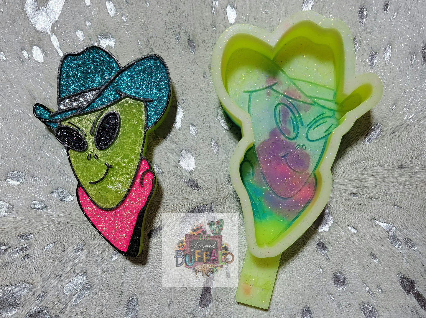 Alien Cowboy Silicone Freshie Mold