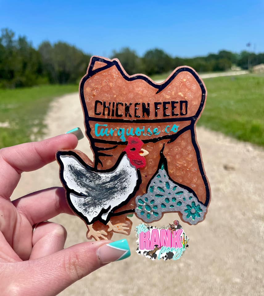 Turquoise Co Chicken Feed Silicone Freshie Mold