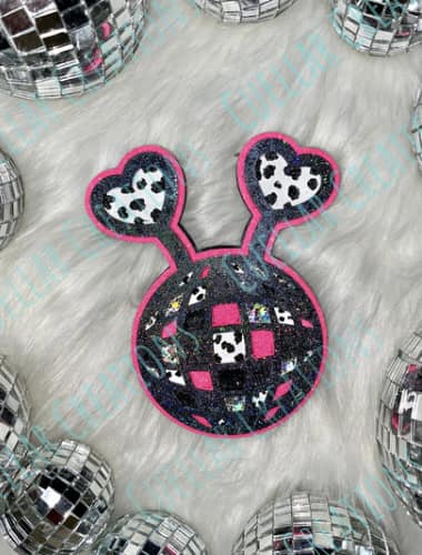 Disco Ball With Heart Headband Silicone Freshie Mold