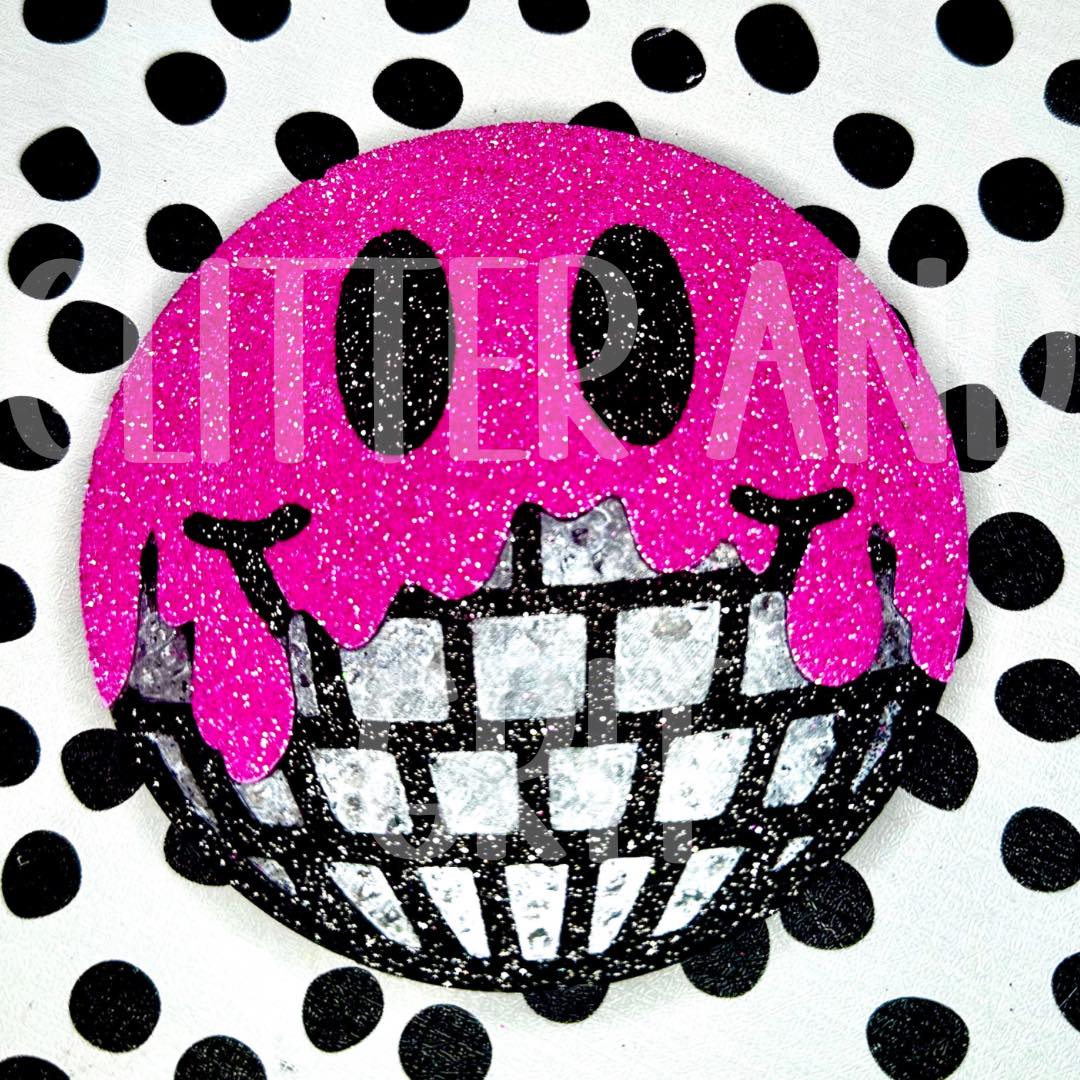 Disco Ball Smiley Silicone Freshie Mold