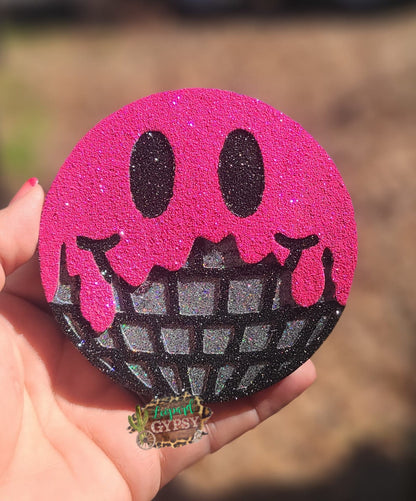 Disco Ball Smiley Silicone Freshie Mold