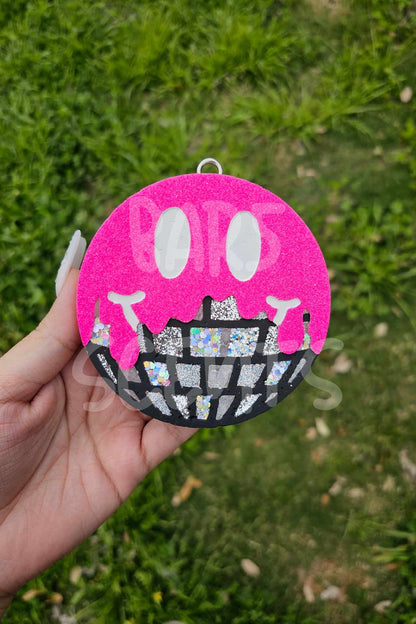 Disco Ball Smiley Silicone Freshie Mold